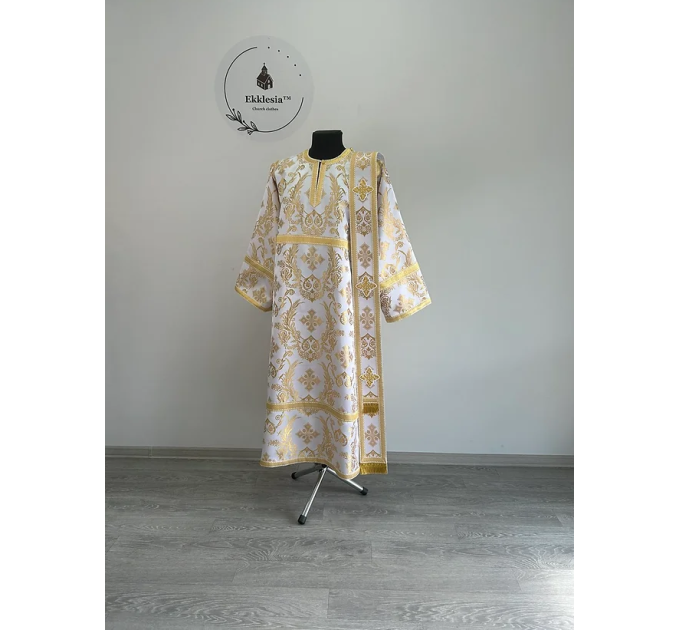 Orthodox stichar with single or double orar - deacon's vestment - Stikharion