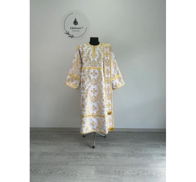 Orthodox stichar with single or double orar - deacon's vestment - Stikharion