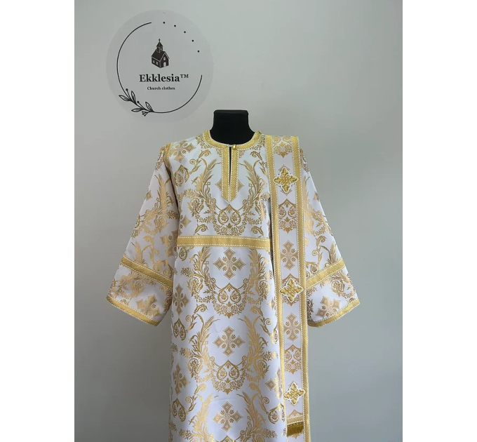 Orthodox stichar with single or double orar - deacon's vestment - Stikharion