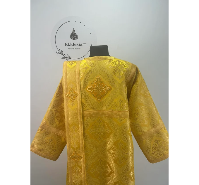 Brocade vestment for deacon - Stichar and orar in yellow-gold brocade