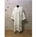 Deacon's embroidered vestment - Stichar and orar with silver embroidery