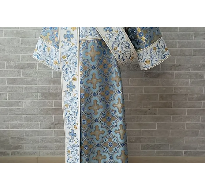 Combined velvet and brocade Protodeacon's sticharion - Deacon's alb - Orthodox