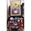 Liturgical travel communion set, priest's set for traveling, priests communion bowl 