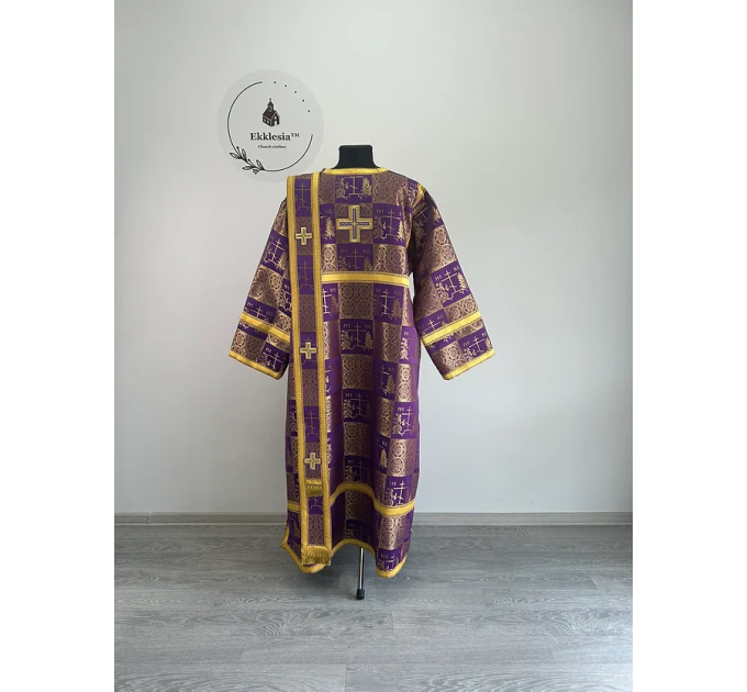 Protodeacon's vestment - Church costume - Sticharion, orar, cuffs in brocade