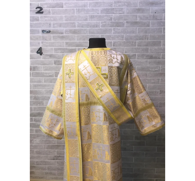 Protodeacon's vestment - Church costume - Sticharion, orar, cuffs in brocade