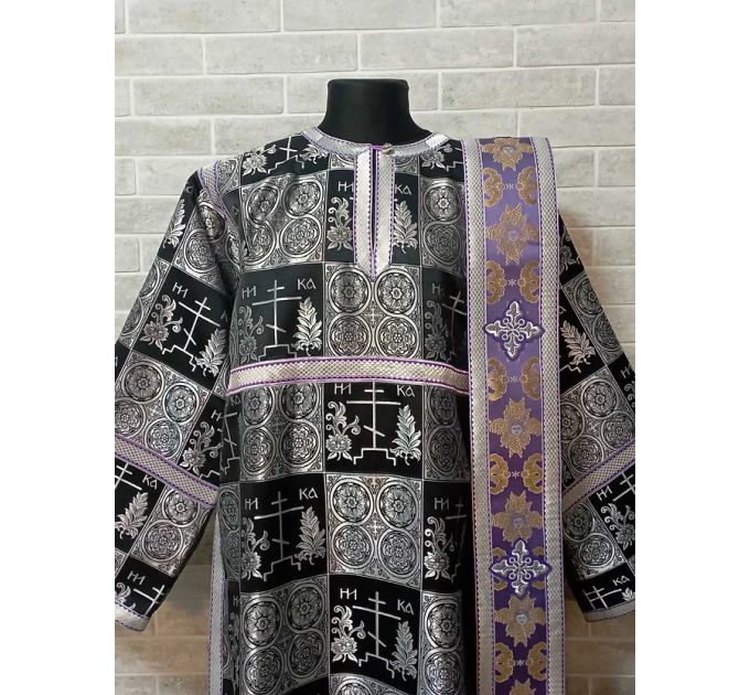 Protodeacon's vestment - Church costume - Sticharion, orar, cuffs in brocade