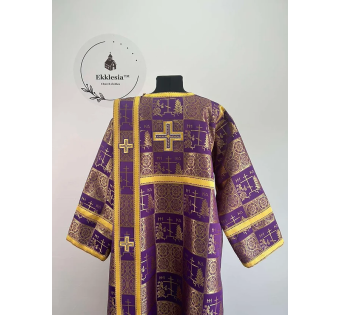 Protodeacon's vestment - Church costume - Sticharion, orar, cuffs in brocade