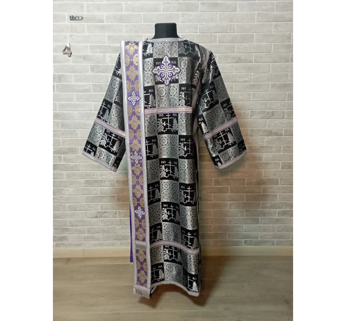 Protodeacon's vestment - Church costume - Sticharion, orar, cuffs in brocade