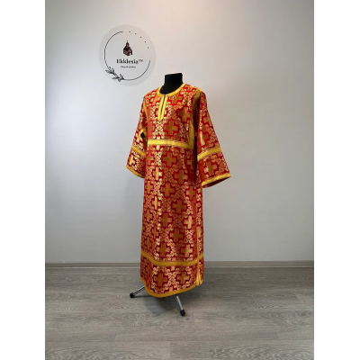 Sticharion in red brocade - Orthodox church stichar - Altar Server Reader Robe