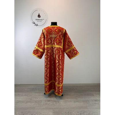 Sticharion in red brocade - Orthodox church stichar - Altar Server Reader Robe