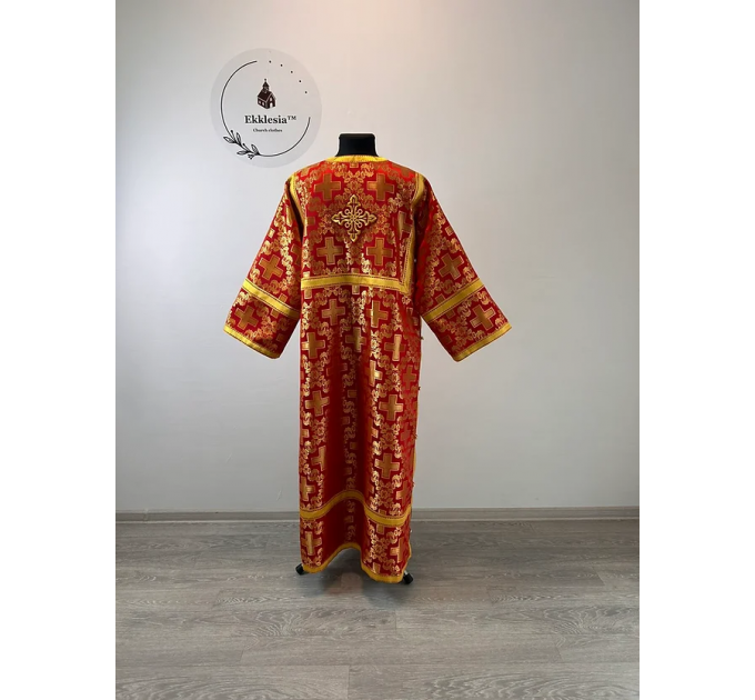 Sticharion in red brocade - Orthodox church stichar - Altar Server Reader Robe