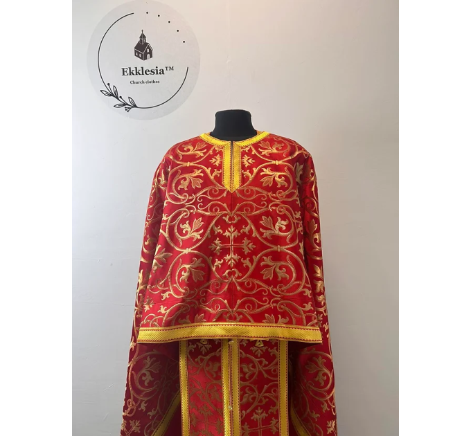 Metallic brocade vestment for priest - Liturgical orthodox priest vestment set
