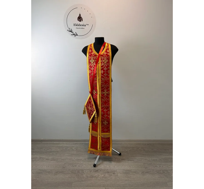 Metallic brocade vestment for priest - Liturgical orthodox priest vestment set