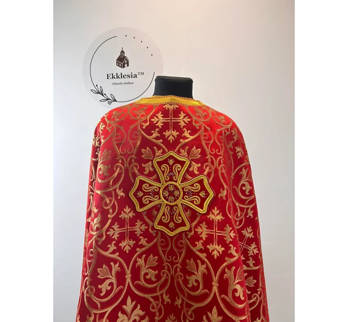 Metallic brocade vestment for priest - Liturgical orthodox priest vestment set