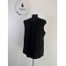 Embroidered vest in viscose - Black Waistcoat - Priest black vest no sleeves