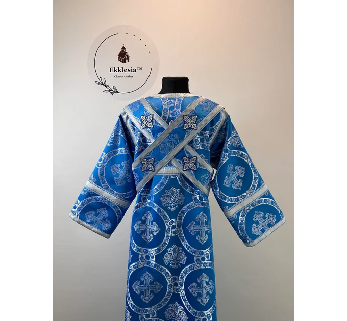 Sticharion for subdeacon - Orthodox stichar - Altar boy robe - Reader blue robe