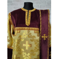 Combined velvet and brocade Protodeacon's sticharion with Double Greek orarion