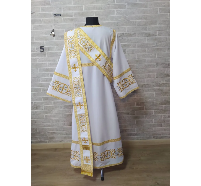 Protodeacon's sticharion - Deacon's embroidered alb - Orthodox Vestment stikhar