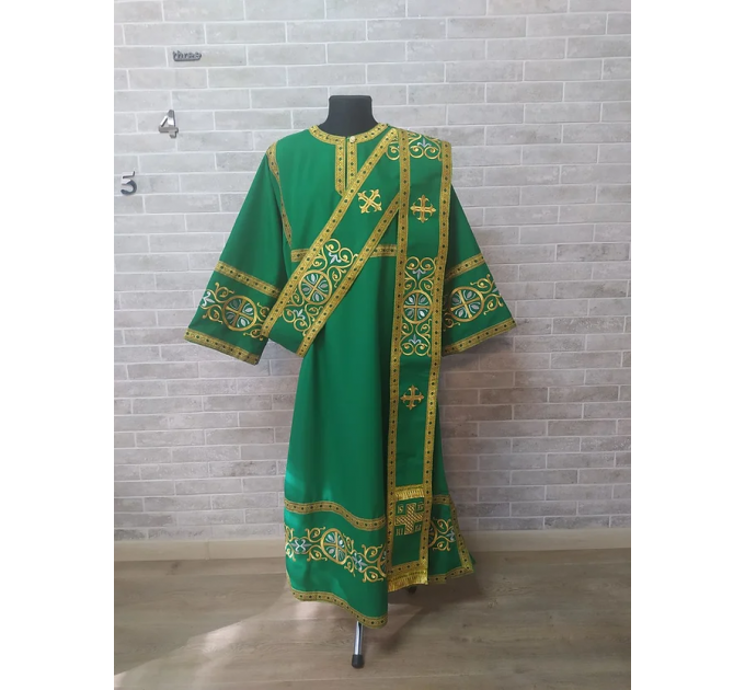 Protodeacon's sticharion - Deacon's embroidered alb - Orthodox Vestment stikhar