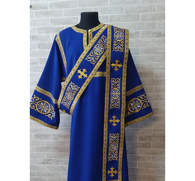 Protodeacon's sticharion - Deacon's embroidered alb - Orthodox Vestment stikhar