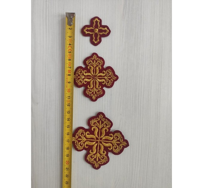 Crosses set for bishop's vestment - Set of 23 crosses - Vestments crosses set