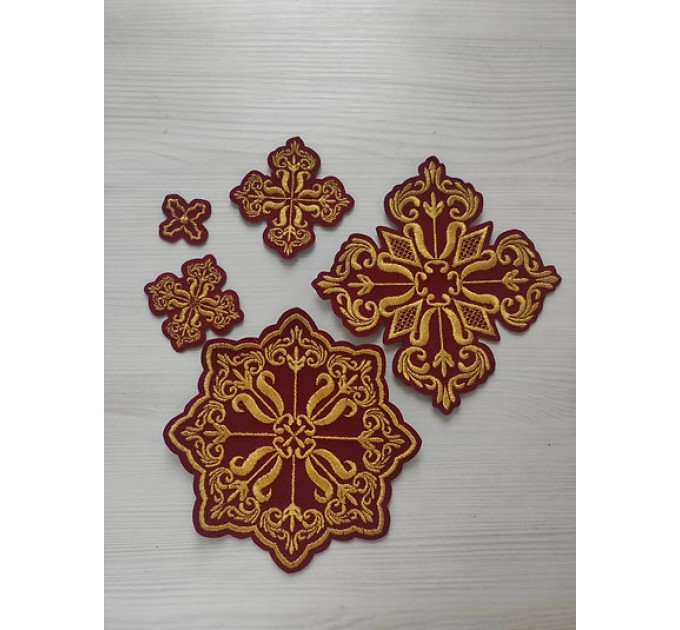 Crosses set for bishop's vestment - Set of 23 crosses - Vestments crosses set