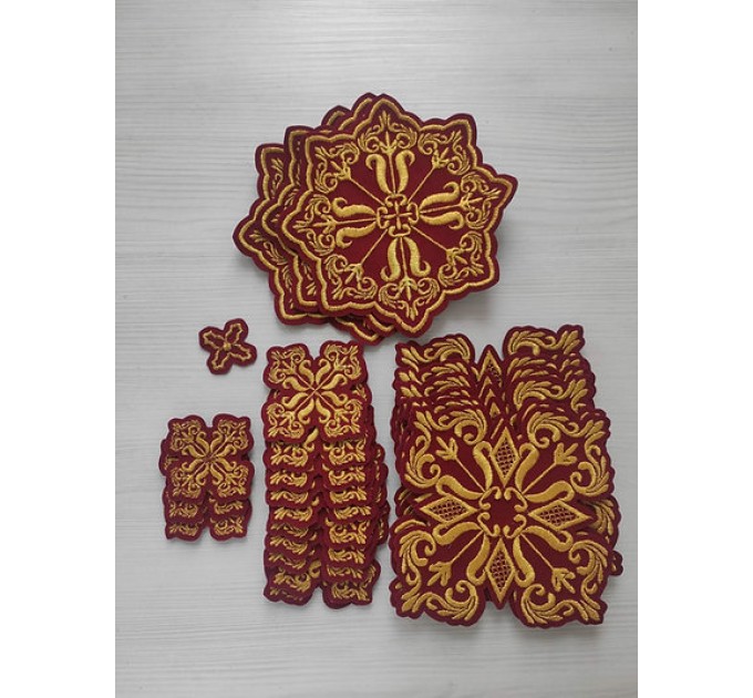 Crosses set for bishop's vestment - Set of 23 crosses - Vestments crosses set