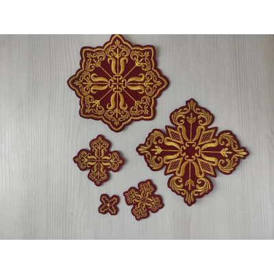 Crosses set for bishop's vestment - Set of 23 crosses - Vestments crosses set