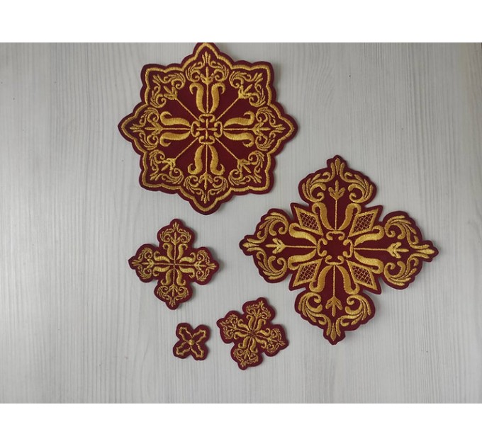 Crosses set for bishop's vestment - Set of 23 crosses - Vestments crosses set