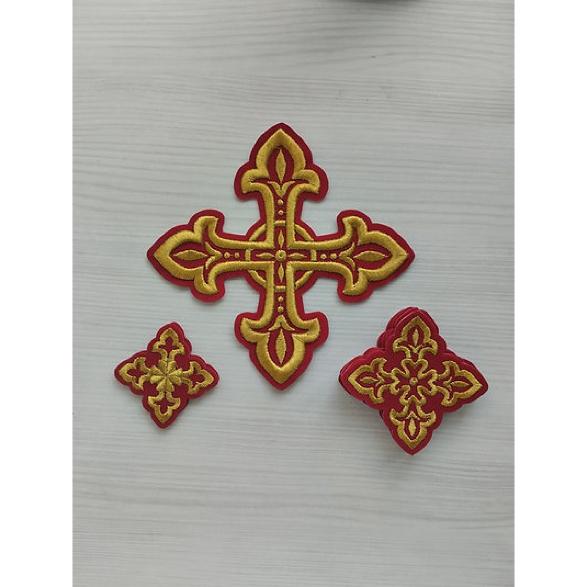 Deacon vestment's 10 crosses set - Set of crosses for deacon liturgical ...