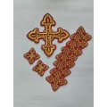 Deacon vestment's 10 crosses set - Set of crosses for deacon liturgical clothes