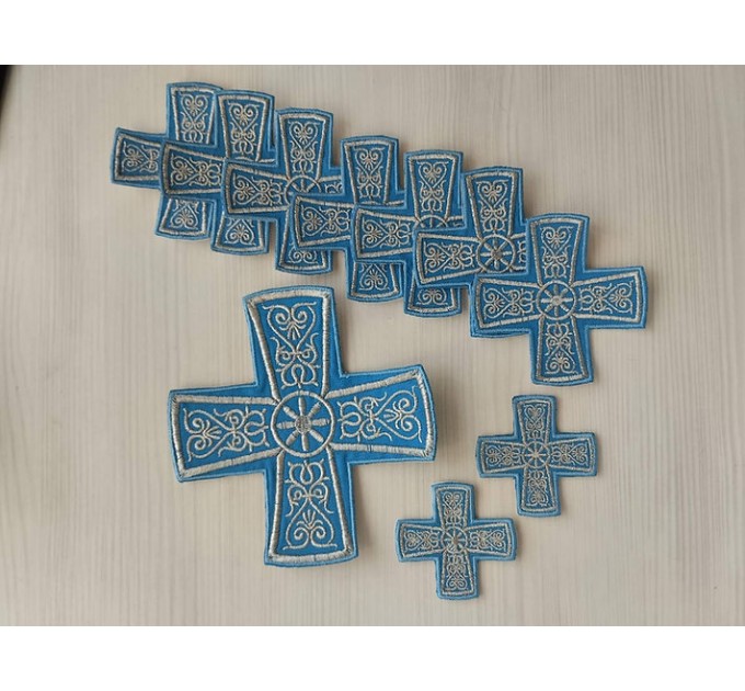 Deacon vestment's 10 crosses - Set of crosses for deacon liturgical vestment