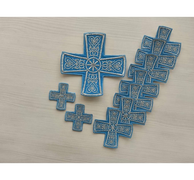 Deacon vestment's 10 crosses - Set of crosses for deacon liturgical vestment