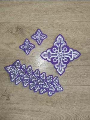 Deacon vestment's 10 crosses set - Set of crosses for deacon vestment