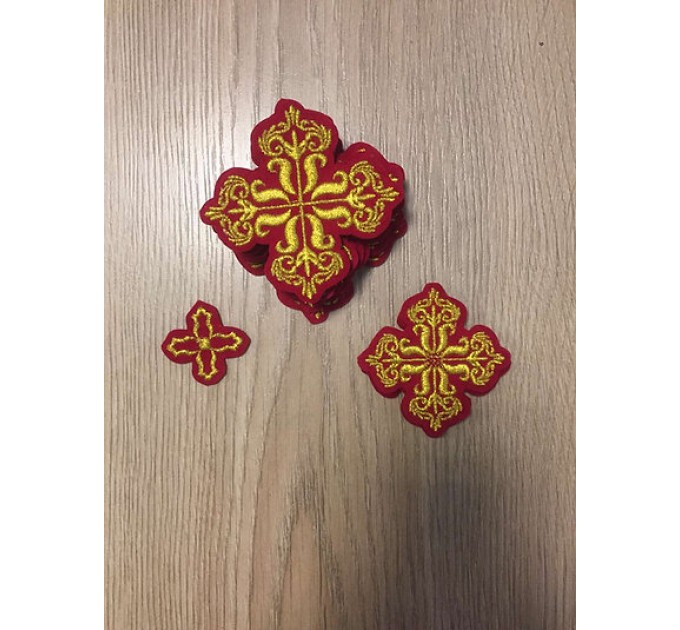 Full crosses set for bishop's vestment - Vestments bishop's crosses applications