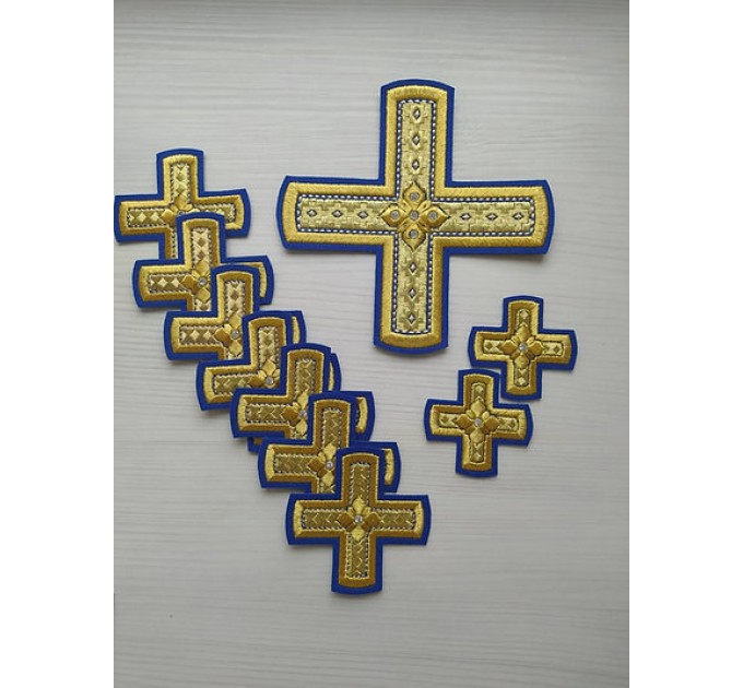 Deacon vestment's crosses appliques set