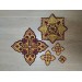 Set of 14 embroidered crosses with decorative stones