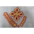 Orthodox Set of 16 embroidered crosses for Orthodox Greek style vestments