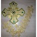 Set of 14 embroidered crosses for vestments with stones