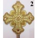 Set of 14 embroidered crosses for vestments with stones