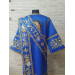 Embroidered Deacon's Vestment with Slavic double orar - Protodeacon's blue orar