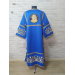 Embroidered Deacon's Vestment with Slavic double orar - Protodeacon's blue orar