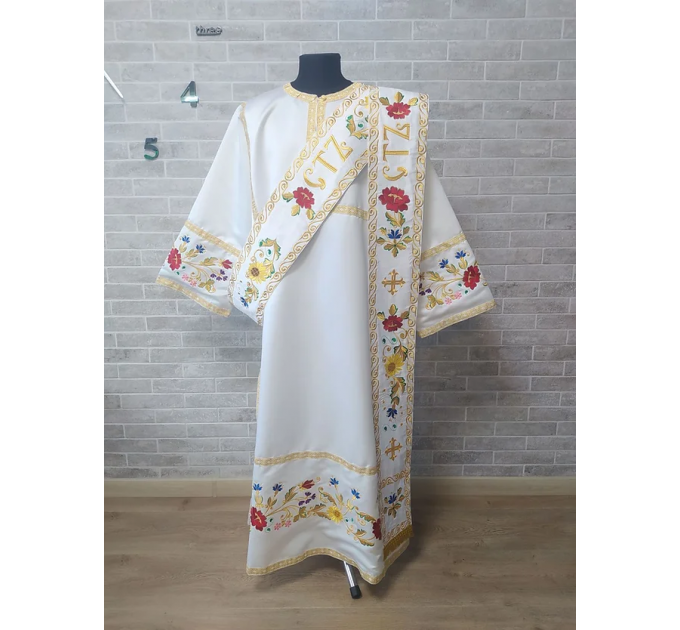 Embroidered protodeacon's Vestment with Greek double orar - Protodeacon's orar