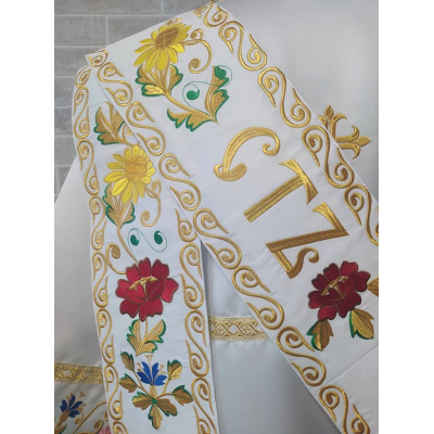 Embroidered protodeacon's Vestment with Greek double orar - Protodeacon's orar