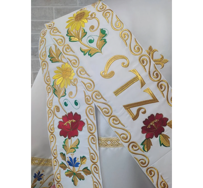 Embroidered protodeacon's Vestment with Greek double orar - Protodeacon's orar