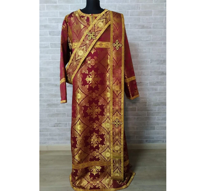 Orthodox deacon's vestment - Church liturgical cloth - Deacon's set of vestments