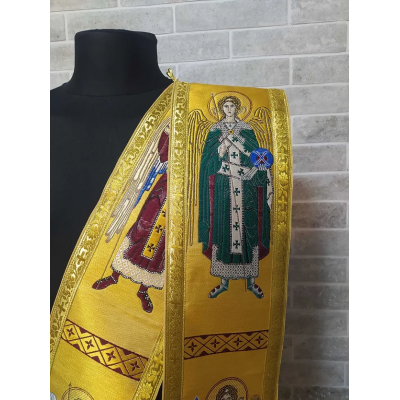 Deacon's / Protodeacon's orarion in Greek brocade - Orthodox orarion - Greek