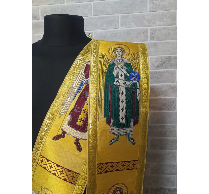 Deacon's / Protodeacon's orarion in Greek brocade - Orthodox orarion - Greek