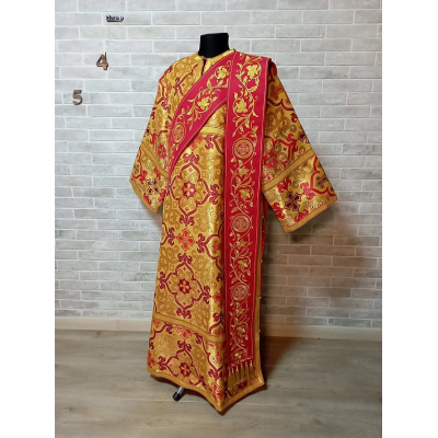 Embroidered double orar in Slavic style - Protodeacon's orarion - Orthodox orar