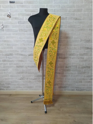 Embroidered double orar in Slavic style - Protodeacon's orarion - Orthodox orar